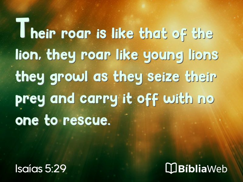 Isaías 5:29 em imagem para compartilhar