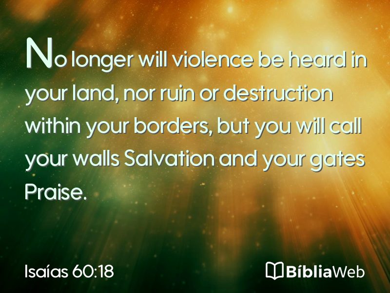 Isaías 60:18 em imagem para compartilhar