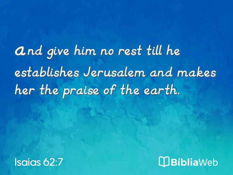 Isaías 62:7 em imagem para compartilhar