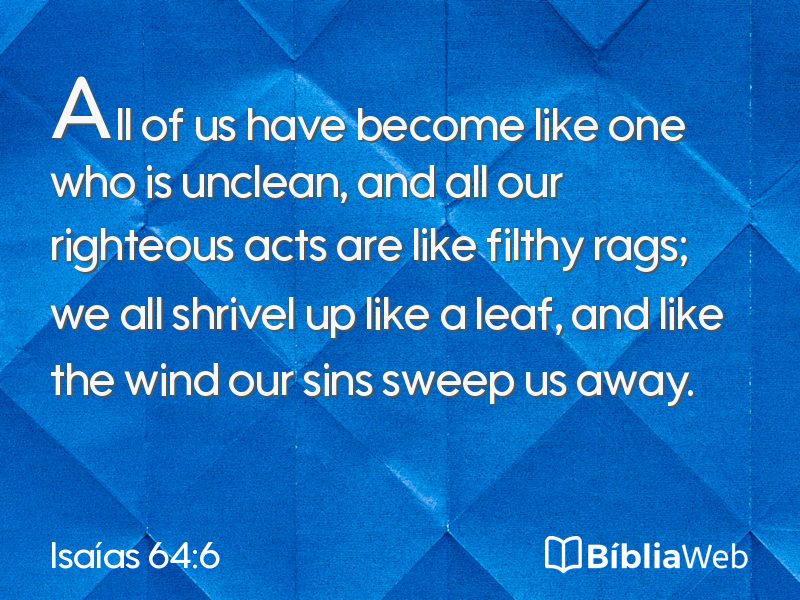 Isaías 64:6 em imagem para compartilhar
