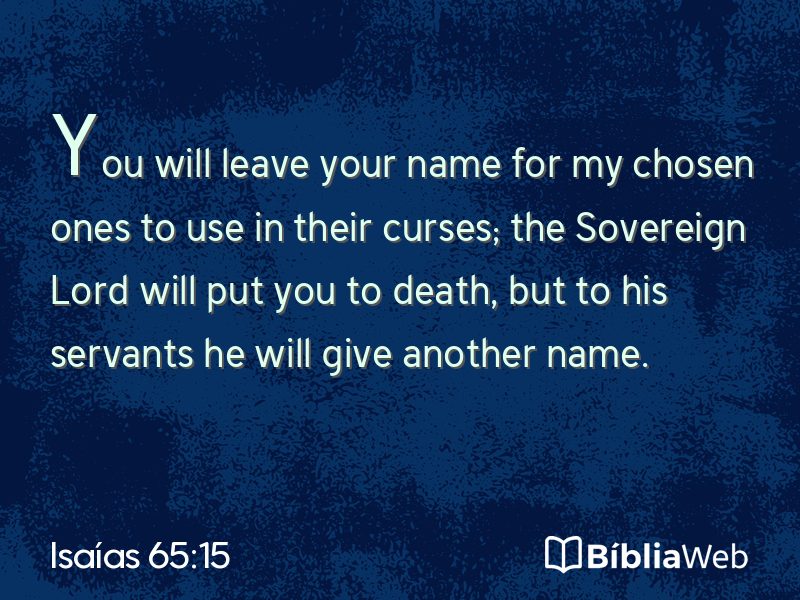 Isaías 65:15 em imagem para compartilhar