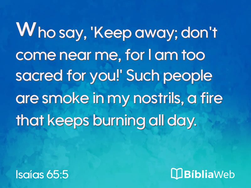 Isaías 65:5 em imagem para compartilhar