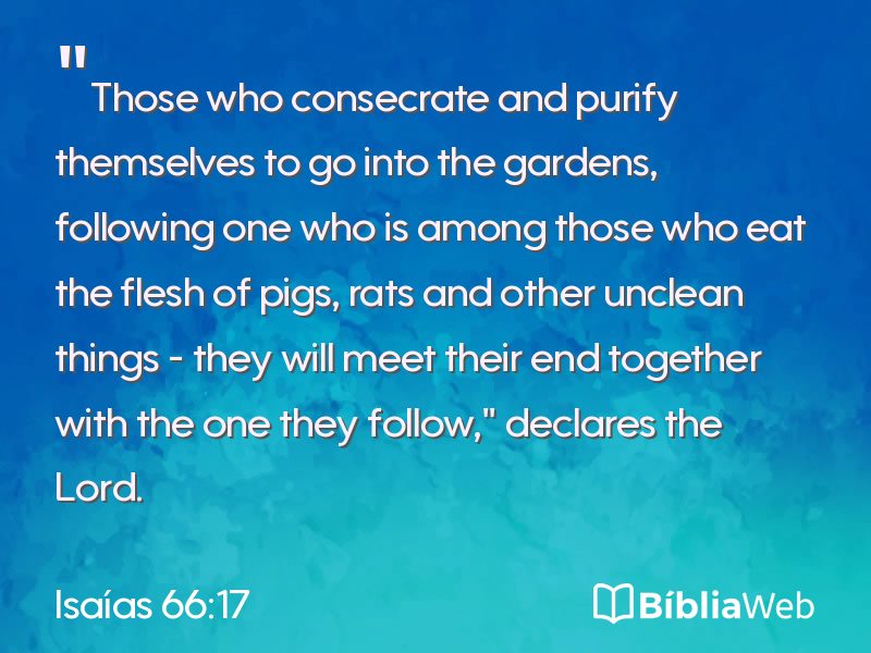 Isaías 66:17 em imagem para compartilhar
