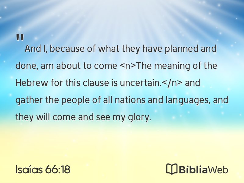 Isaías 66:18 em imagem para compartilhar