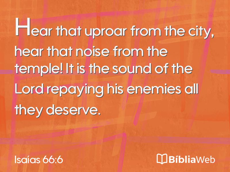 Isaías 66:6 em imagem para compartilhar