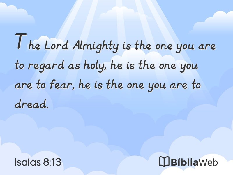 Isaías 8:13 em imagem para compartilhar