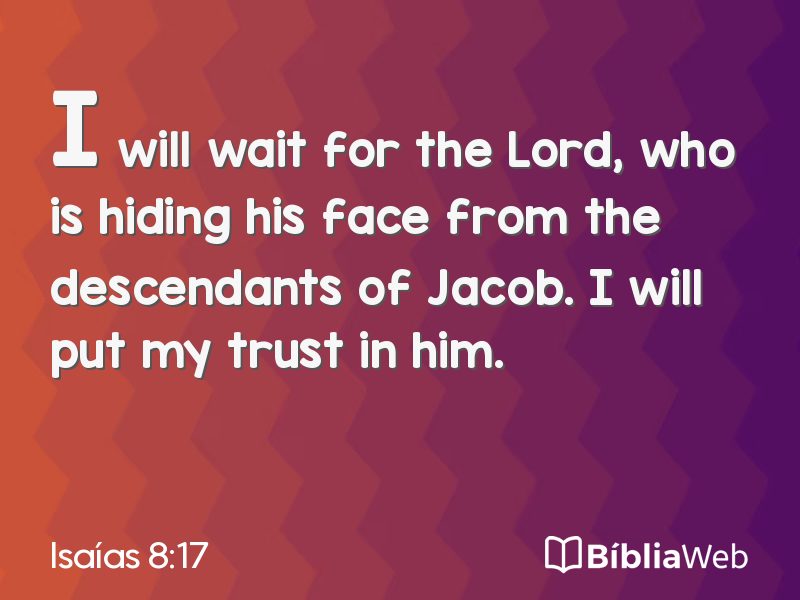 Isaías 8:17 em imagem para compartilhar