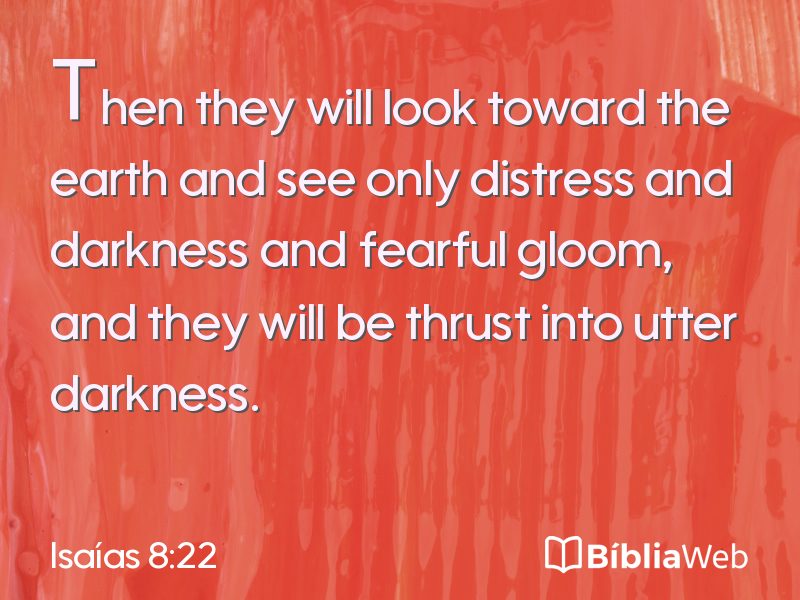 Isaías 8:22 em imagem para compartilhar
