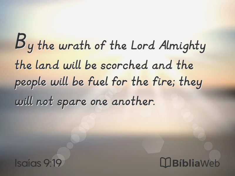 Isaías 9:19 em imagem para compartilhar