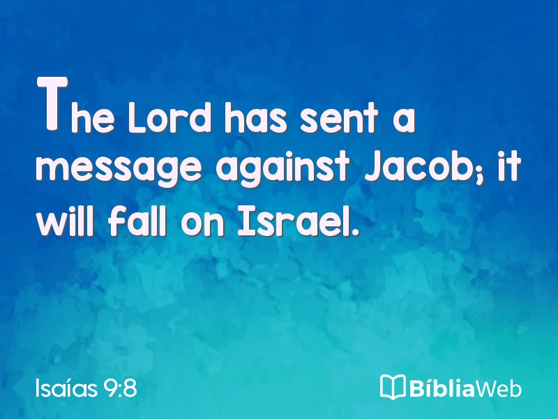 Isaías 9:8 em imagem para compartilhar
