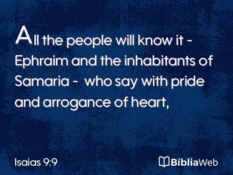 Isaías 9:9 em imagem para compartilhar