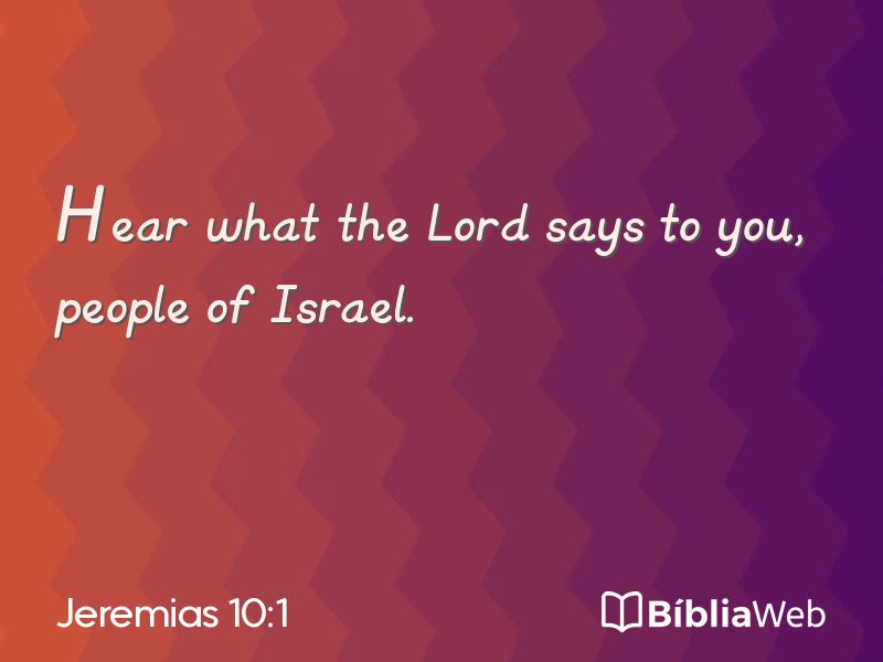 Jeremias 10:1 em imagem para compartilhar