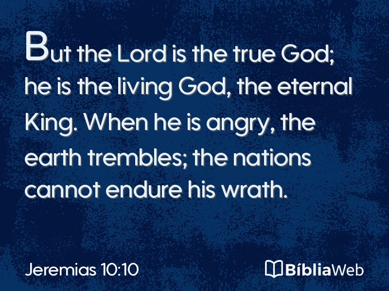 Jeremias 10:10 em imagem para compartilhar
