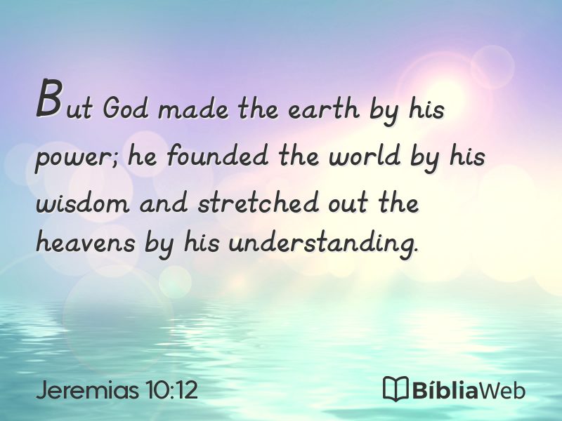 Jeremias 10:12 em imagem para compartilhar