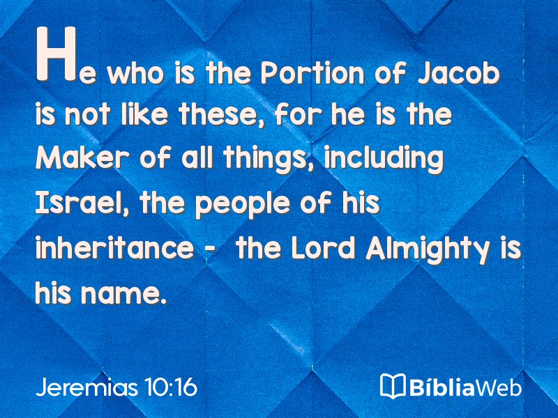 Jeremias 10:16 em imagem para compartilhar