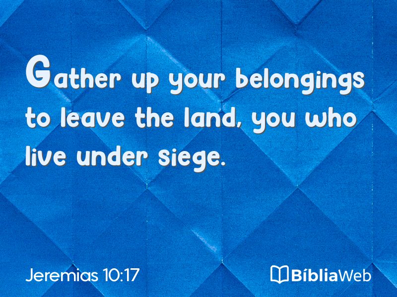 Jeremias 10:17 em imagem para compartilhar