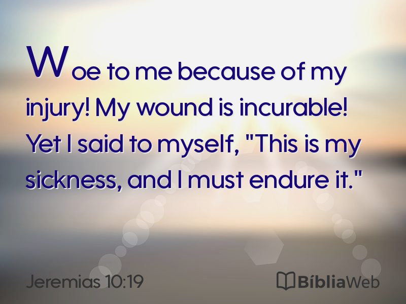 Jeremias 10:19 em imagem para compartilhar