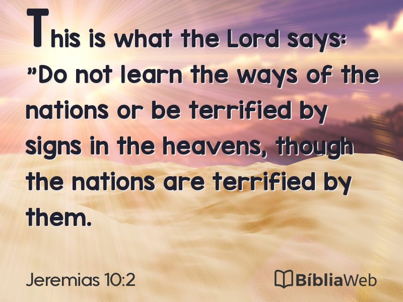 Jeremias 10:2 em imagem para compartilhar