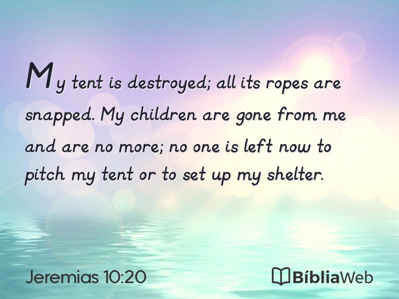 Jeremias 10:20 em imagem para compartilhar