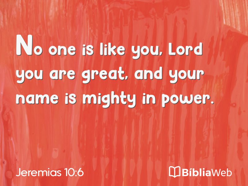 Jeremias 10:6 em imagem para compartilhar