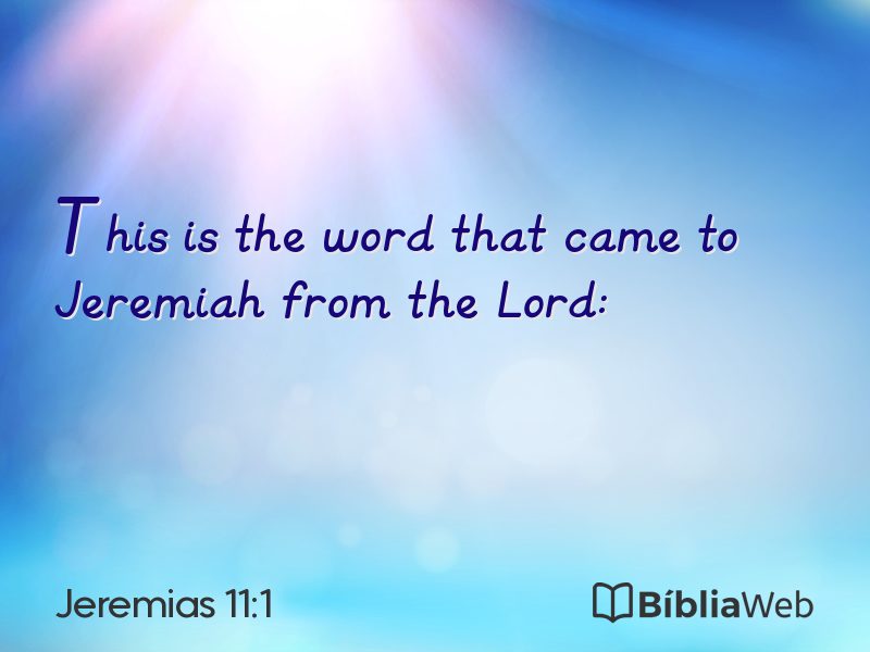 Jeremias 11:1 em imagem para compartilhar