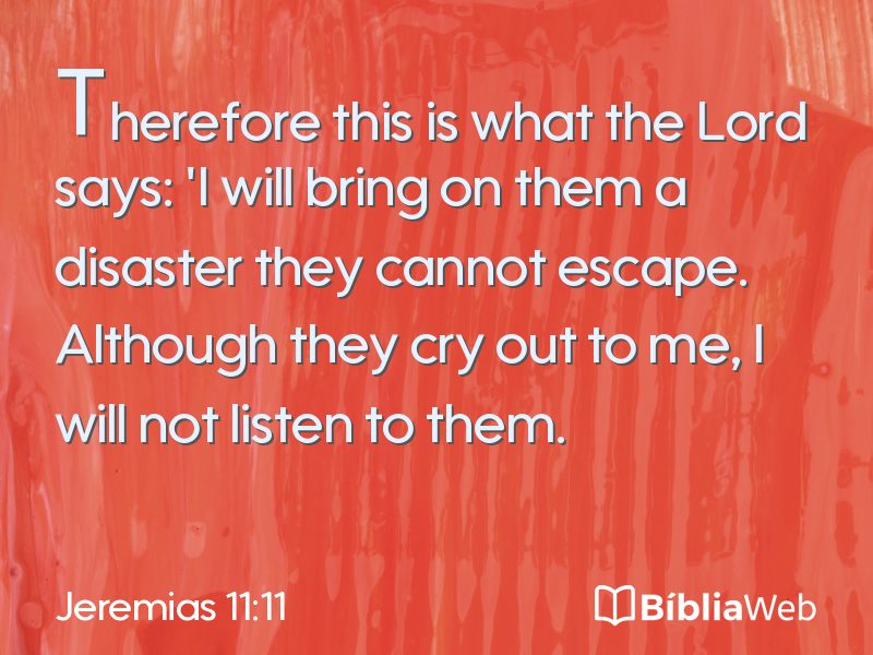 Jeremias 11:11 em imagem para compartilhar