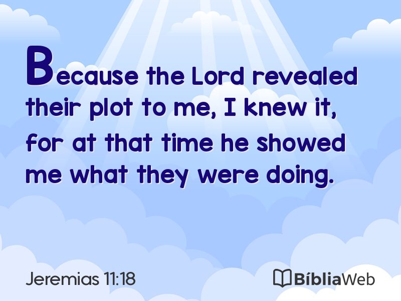 Jeremias 11:18 em imagem para compartilhar