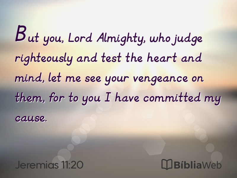 Jeremias 11:20 em imagem para compartilhar