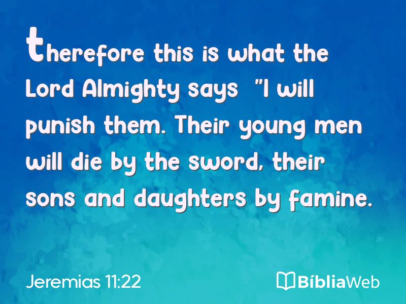 Jeremias 11:22 em imagem para compartilhar