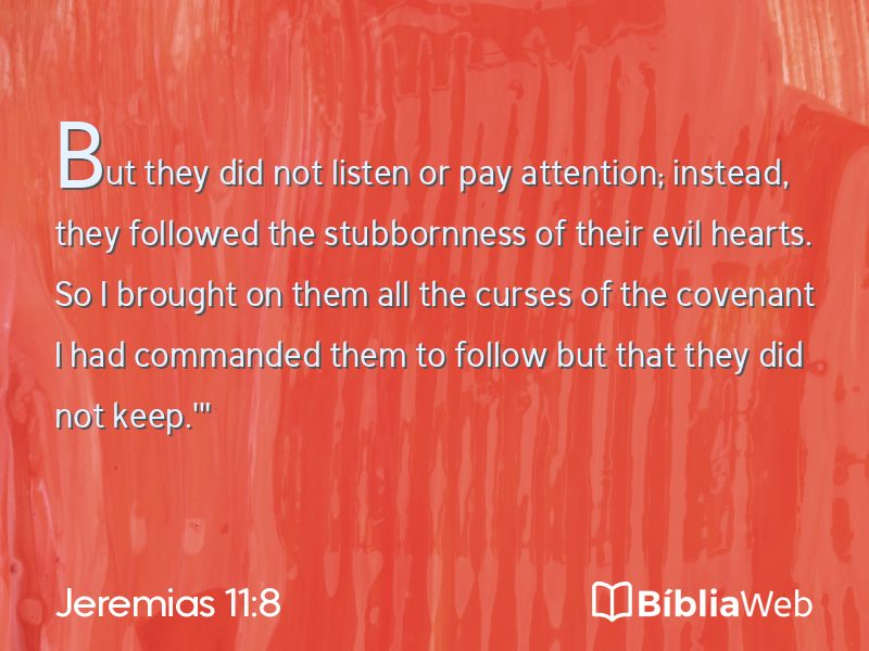 Jeremias 11:8 em imagem para compartilhar