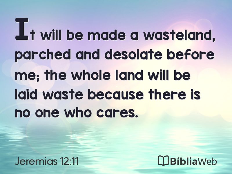 Jeremias 12:11 em imagem para compartilhar