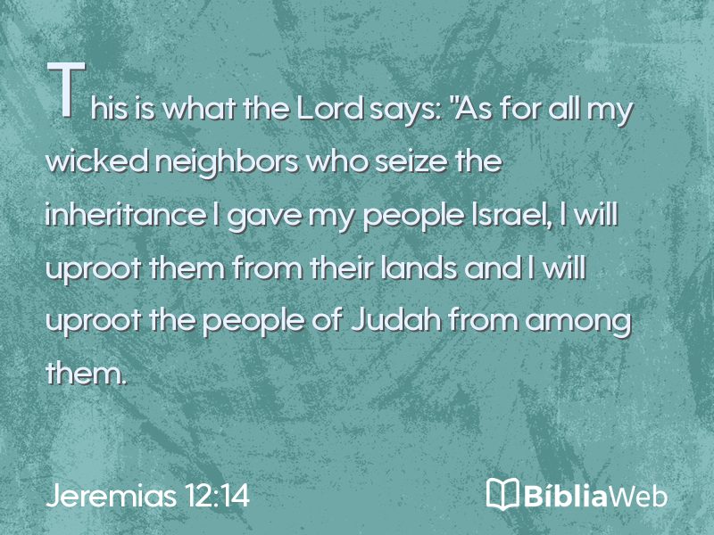 Jeremias 12:14 em imagem para compartilhar