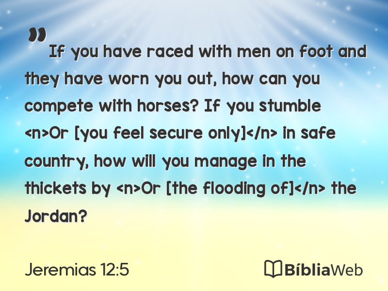 Jeremias 12:5 em imagem para compartilhar