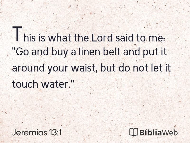 Jeremias 13:1 em imagem para compartilhar