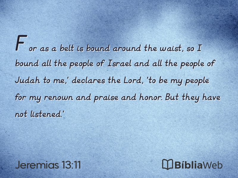 Jeremias 13:11 em imagem para compartilhar