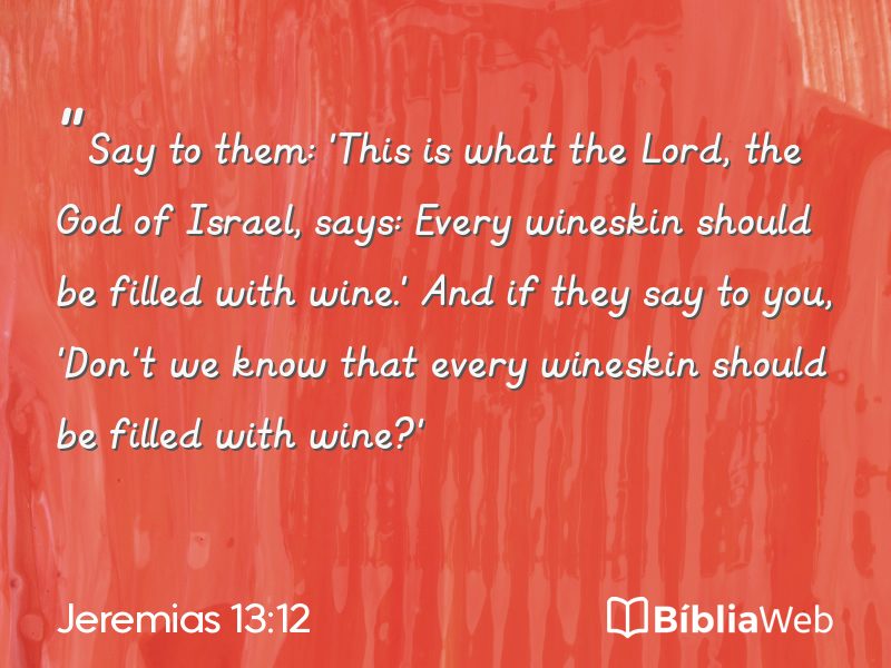 Jeremias 13:12 em imagem para compartilhar
