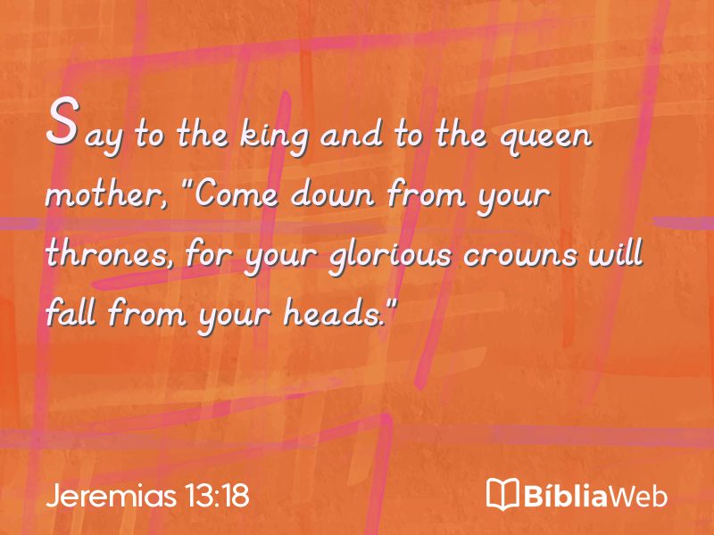 Jeremias 13:18 em imagem para compartilhar
