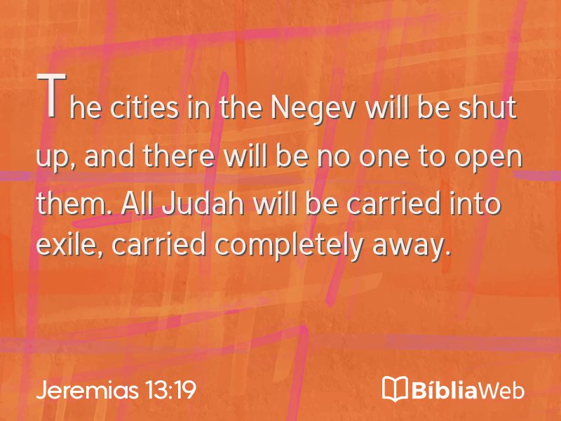 Jeremias 13:19 em imagem para compartilhar