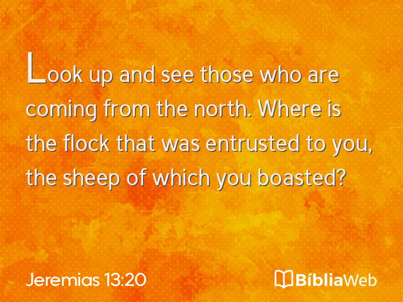 Jeremias 13:20 em imagem para compartilhar