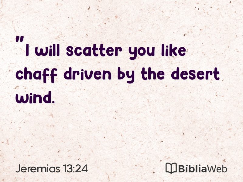 Jeremias 13:24 em imagem para compartilhar