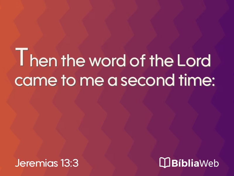Jeremias 13:3 em imagem para compartilhar