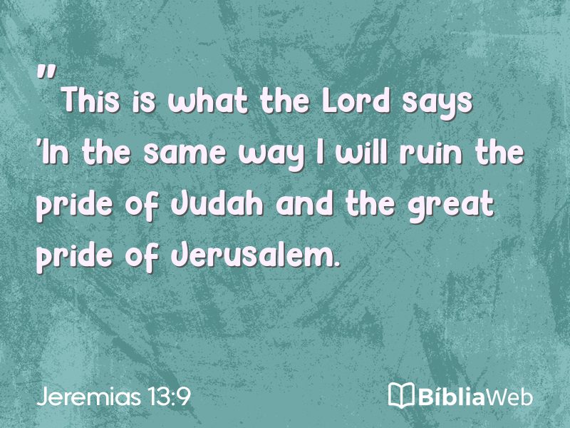 Jeremias 13:9 em imagem para compartilhar