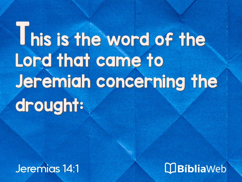 Jeremias 14:1 em imagem para compartilhar