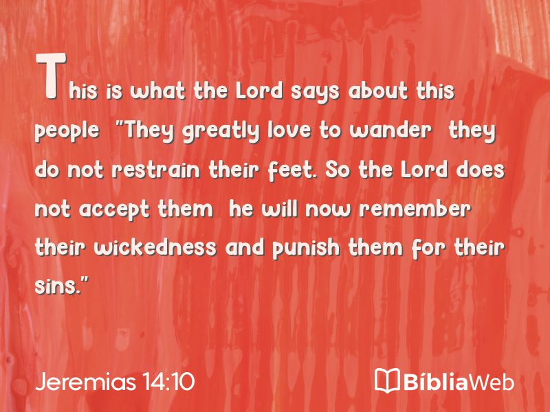 Jeremias 14:10 em imagem para compartilhar