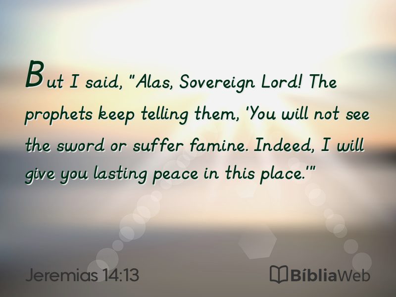 Jeremias 14:13 em imagem para compartilhar