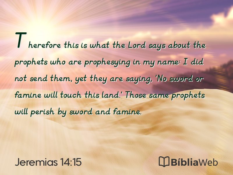 Jeremias 14:15 em imagem para compartilhar