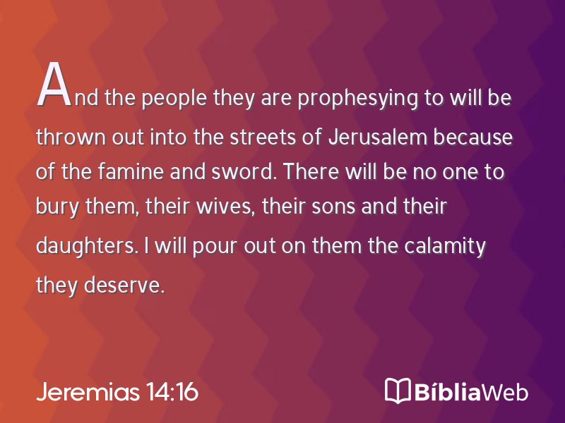 Jeremias 14:16 em imagem para compartilhar