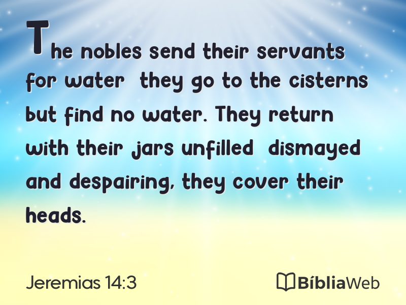 Jeremias 14:3 em imagem para compartilhar