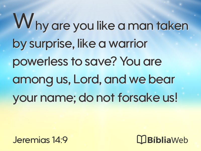 Jeremias 14:9 em imagem para compartilhar