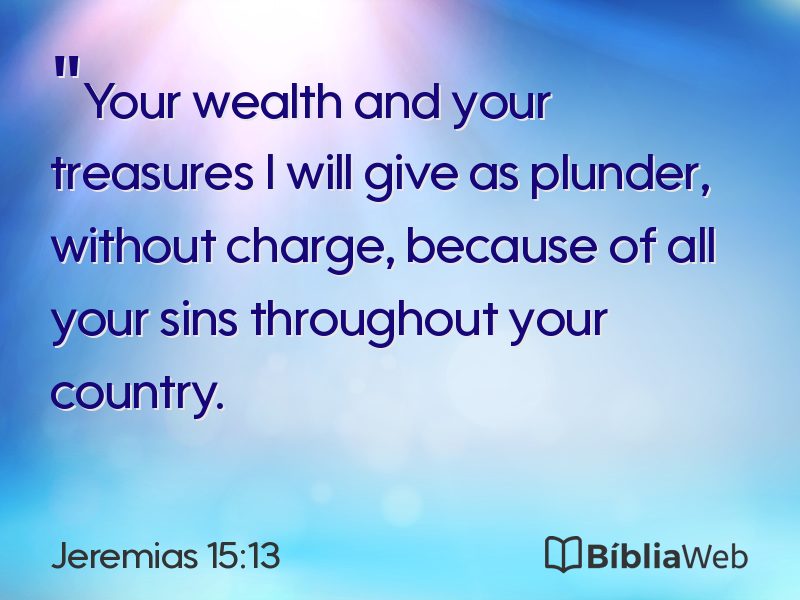 Jeremias 15:13 em imagem para compartilhar